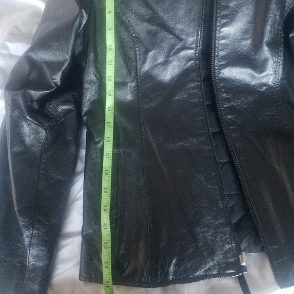 Real Leather Blk Insulated Reversible Jacket Sz S - Picture 4 of 5
